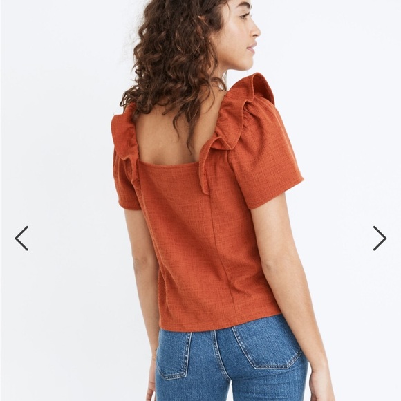 Crosshatch Ruffled Top - Picture 2 of 5